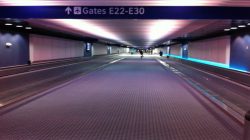 DFW Airport Terminal E - satellite terminal walkway