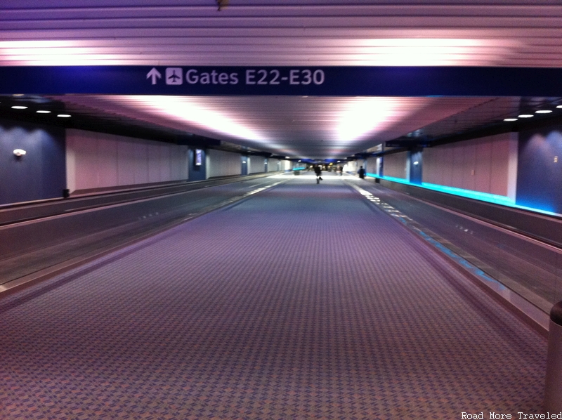 DFW Airport Terminal E - satellite terminal walkway
