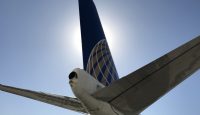 the tail of an airplane