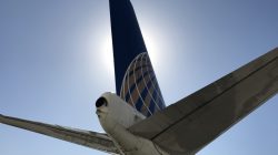the tail of an airplane
