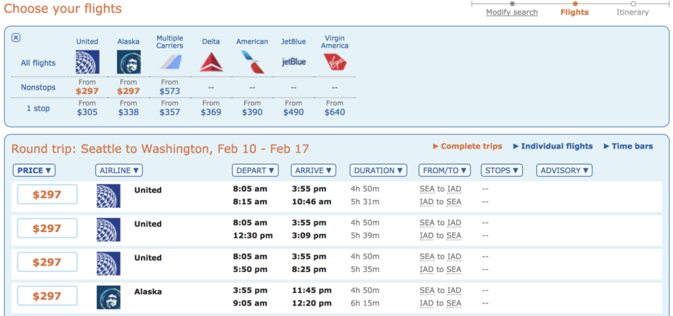 ita software travel matrix