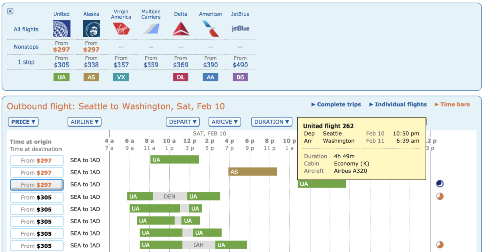 google ita travel matrix