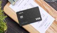 a credit card on a piece of paper