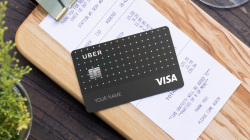 a credit card on a piece of paper