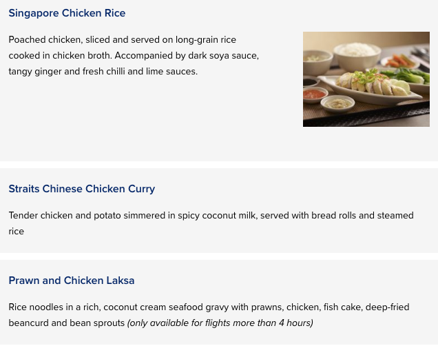 a menu of food on a plate