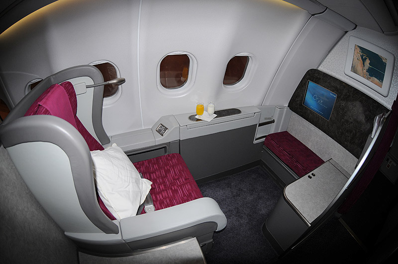 a seat in a plane