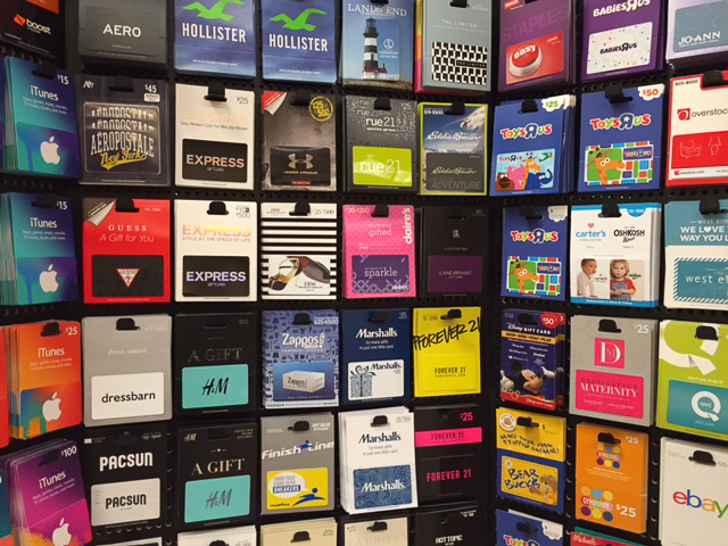 Gift card stack 