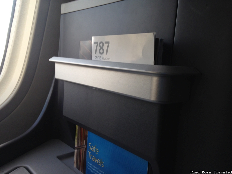 American Airlines B787-9 Business Class - magazine holder