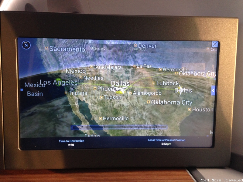 American Airlines B787-9 Business Class - flight map