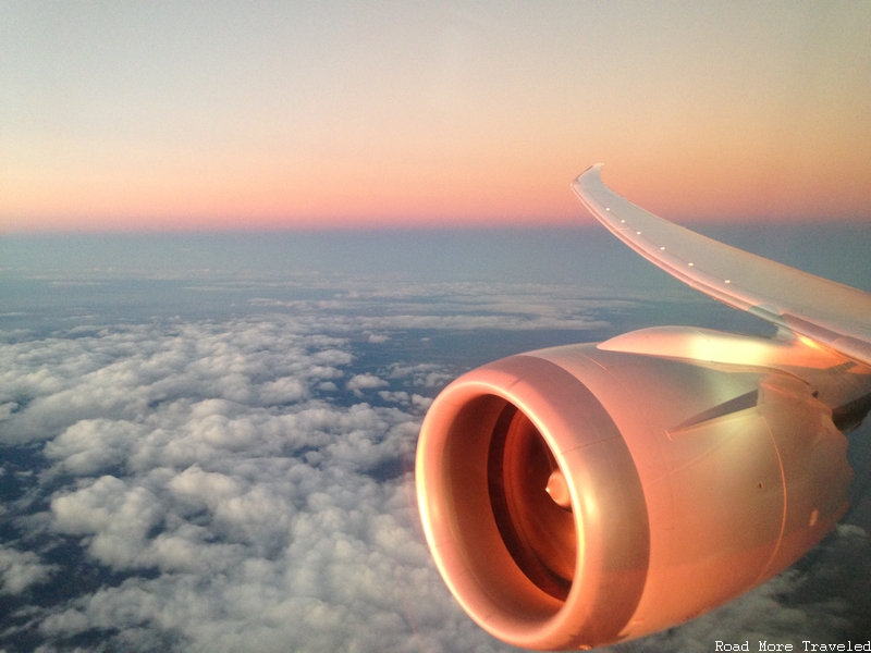 Sunset over 787 engine