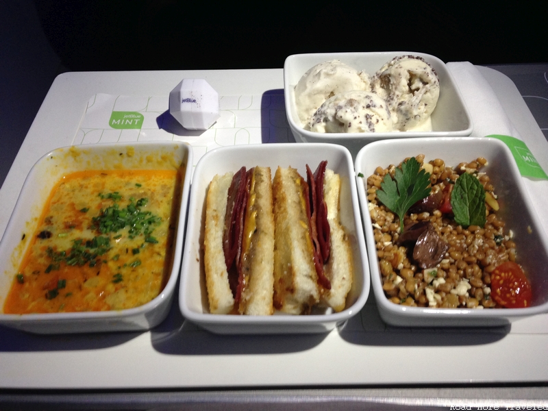 jetBlue Mint redeye meal