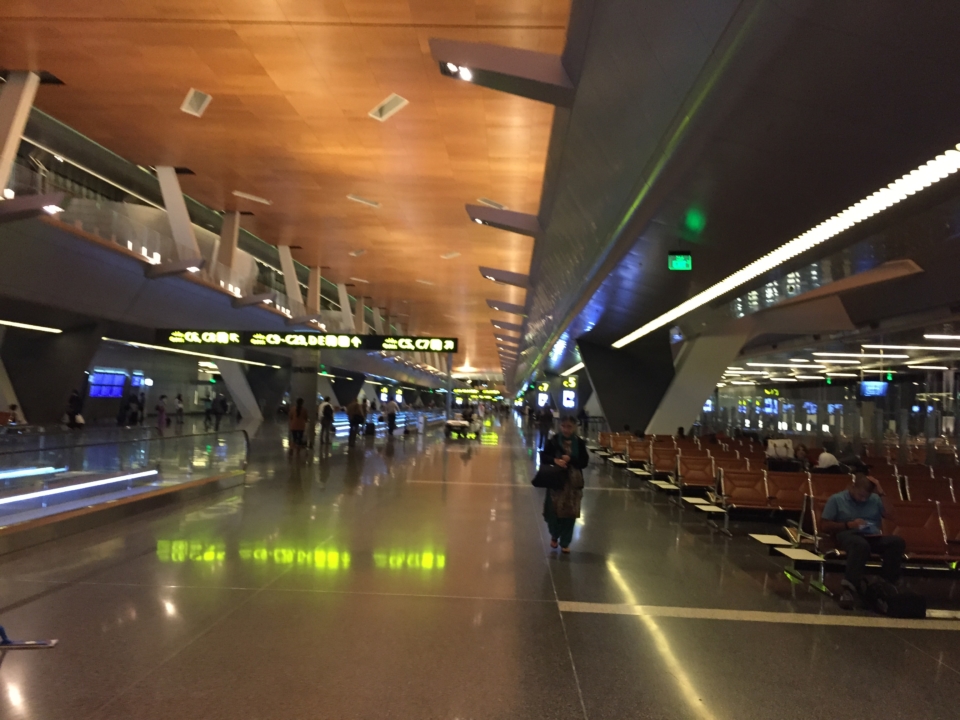people in an airport terminal