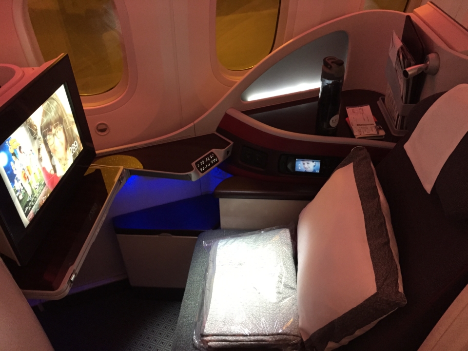 a seat in a plane