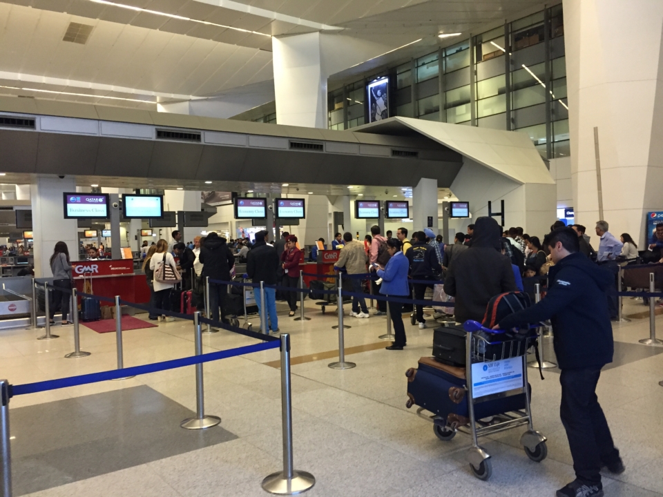 a group of people in a terminal