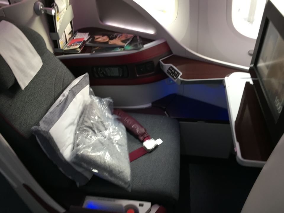 a seat in a plane