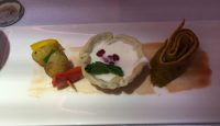 a plate of food on a table
