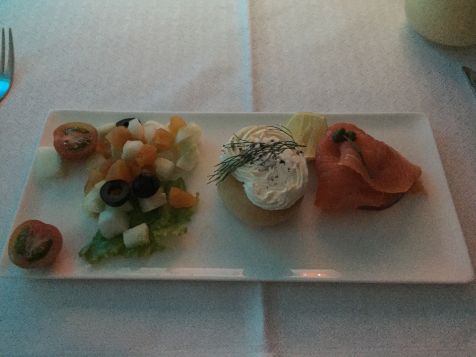 a plate of food on a table