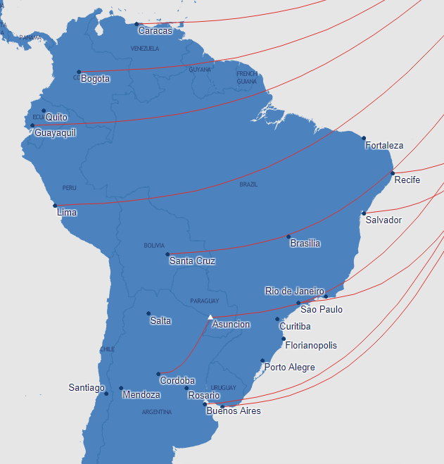 a map of the continent with red lines