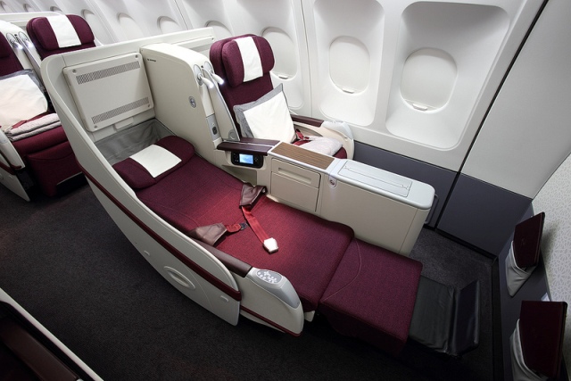 a seat in a plane