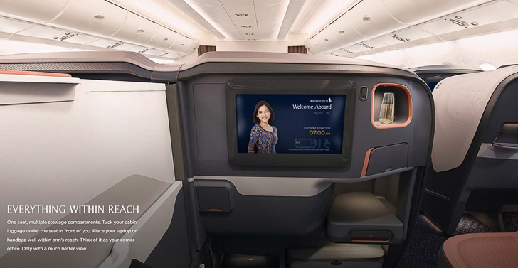 a screen on the back of a seat