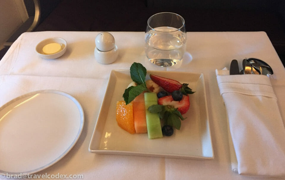 a plate of fruit on a table