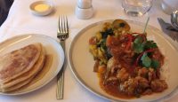 a plate of food on a table