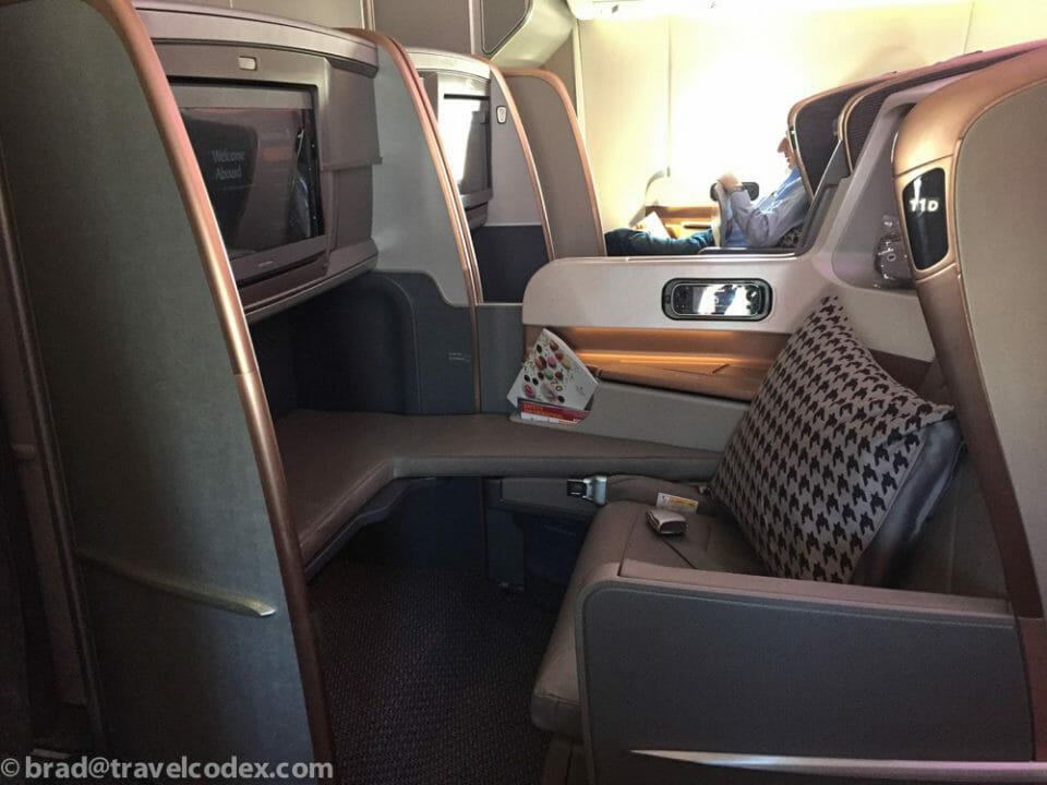 a seat in a plane