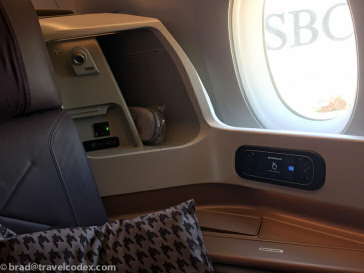 a seat in a plane