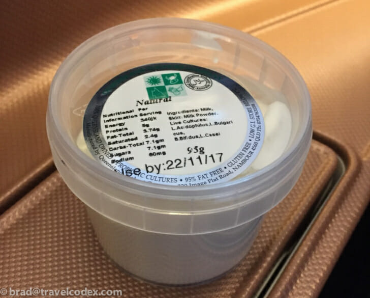 a container of food on a table