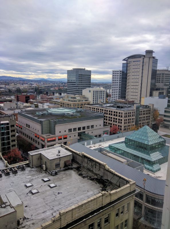 a city with many buildings