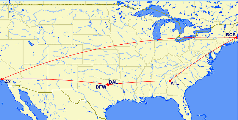 dfw-lax-bos-dal