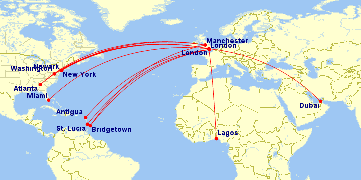 a map of the world with red lines