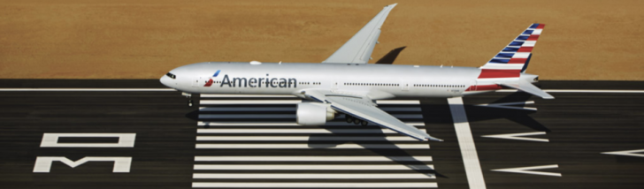 a plane on the runway
