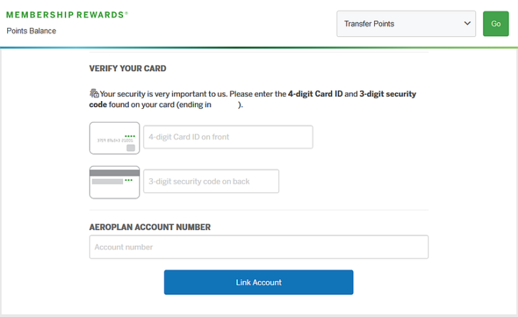 Amex - Aeroplan Points Transfer