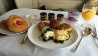 a plate of food on a table