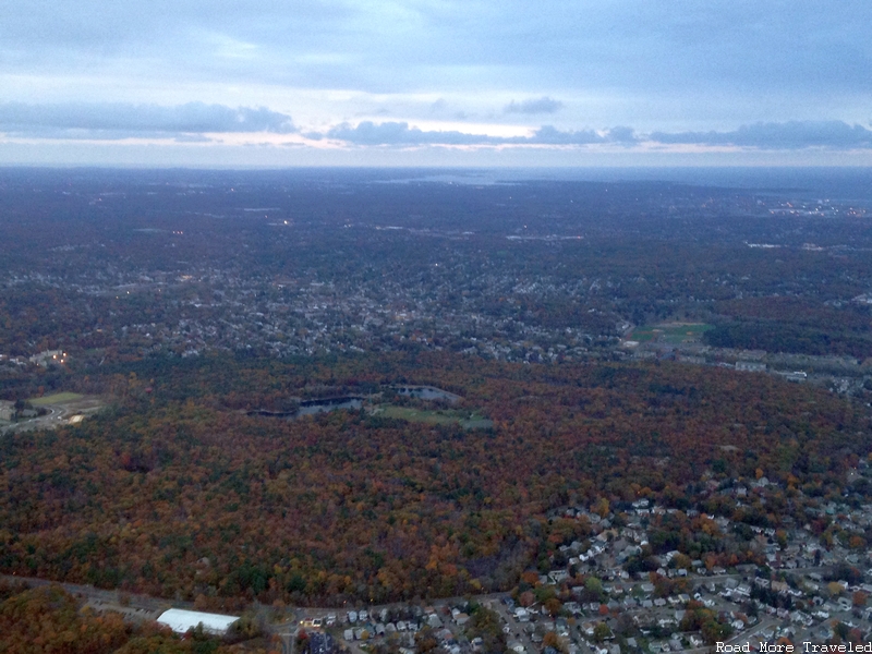 Fall foliage over Boston