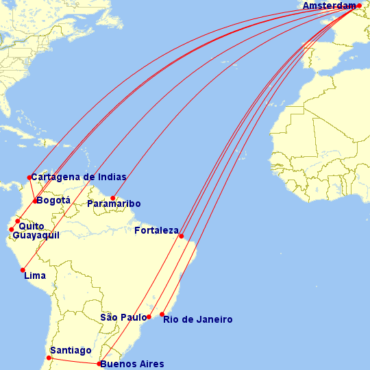 a map of the world with red lines