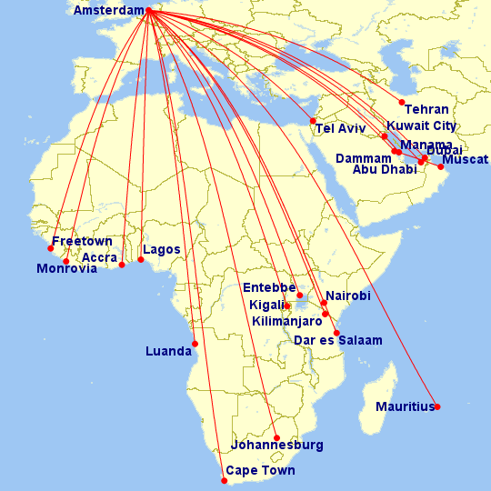 a map of africa with red lines