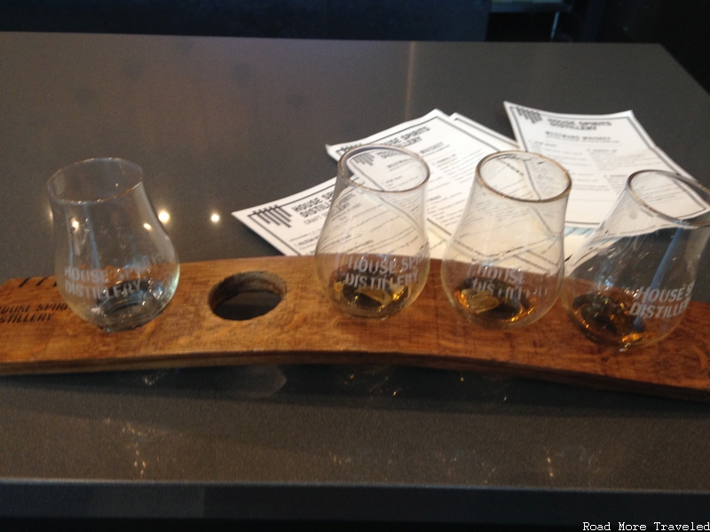 Whiskey Flight, House Spirits Distillery