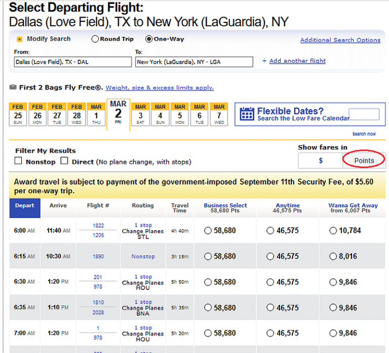 Southwest Airlines 101 Earning/Burning Rapid Rewards Travel Codex