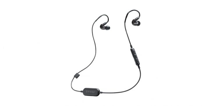 a pair of black earbuds
