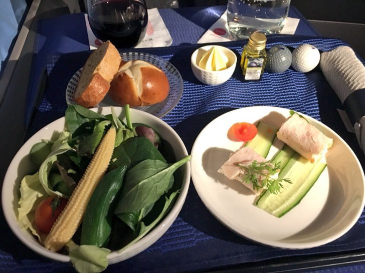 a plate of food on a table