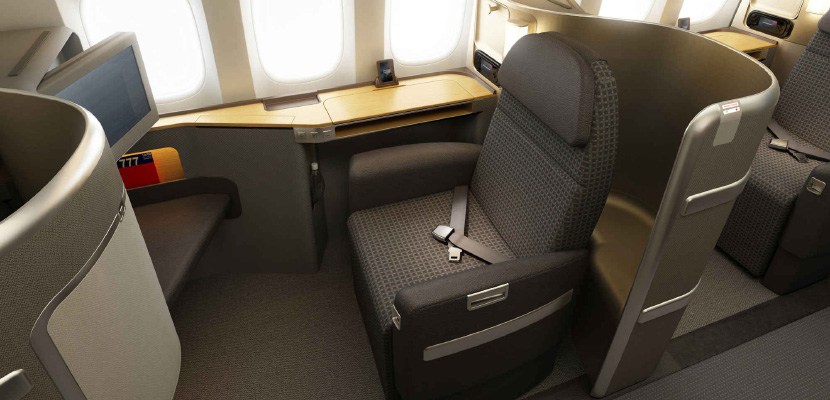 a seat in a plane