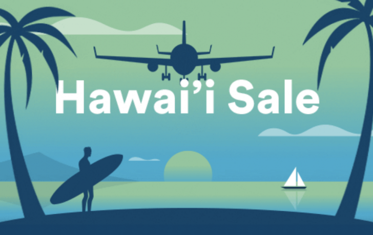 a man holding a surfboard and a plane flying over the ocean