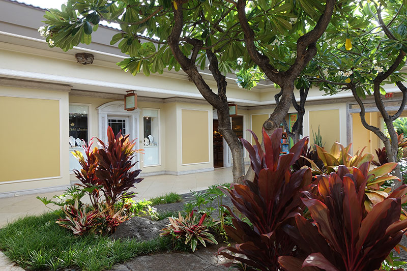 a building with trees and bushes