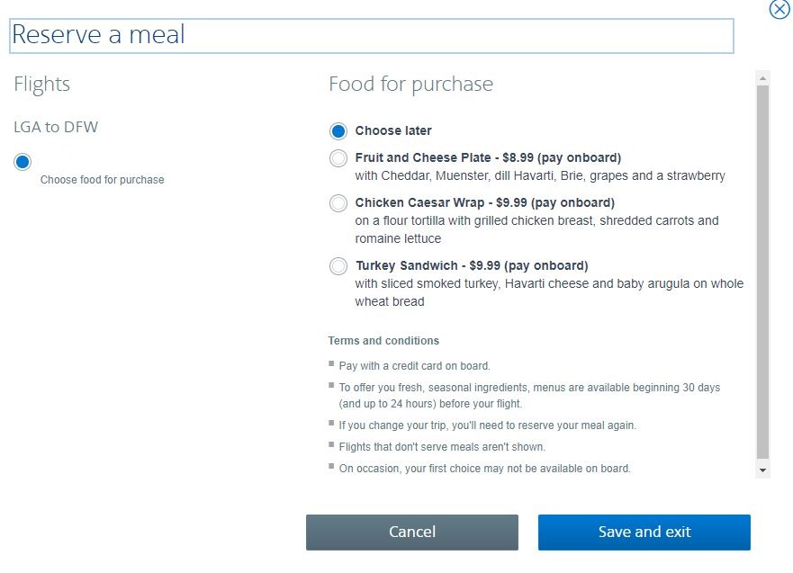 a screenshot of a menu