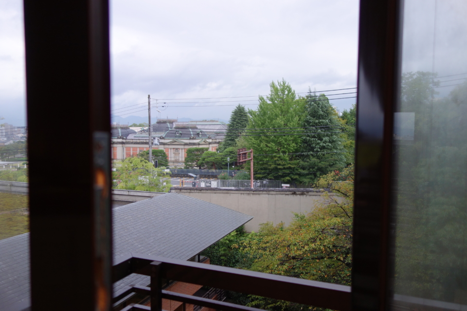 a view of a city from a window