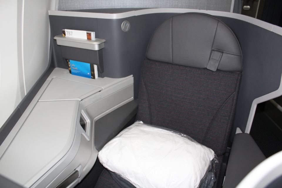 a seat in a plane