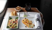 a plate of food on a table