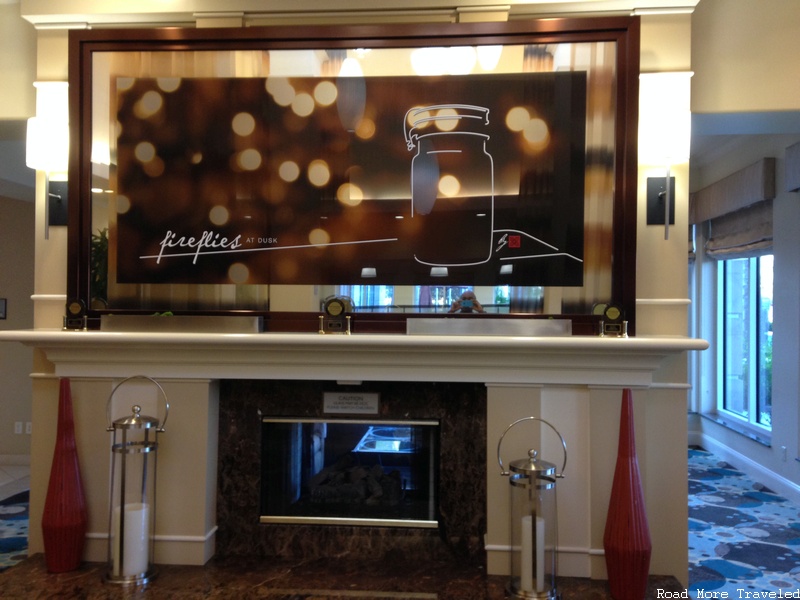 Hilton Garden Inn San Bernardino - fireplace lobby